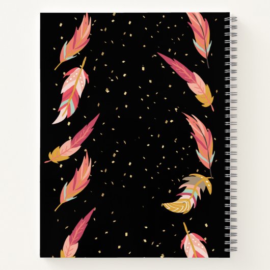 彼は君を羽根信仰誌で覆うだろう ノートブック (裏面)