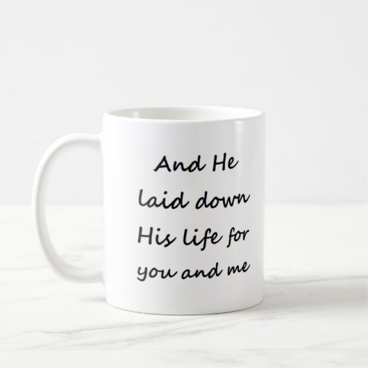 彼は命を投げ出した コーヒーマグカップ (左)