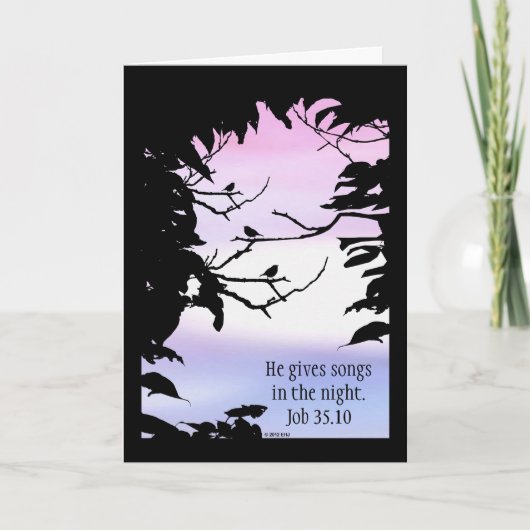 彼は夜の歌を与えます-健康なカードを得て下さい カード (正面)