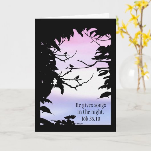 彼は夜の歌を与えます-健康なカードを得て下さい カード (黄色い花)