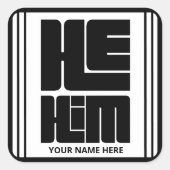 彼は大物はっきりしただ スクエアシール (正面)