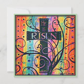 彼は宗教上のモダン復活祭カラフルだ ノートカード (正面)