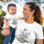 彼は宗教上の復活祭のキリスト教十字架を復活させた ベビーTシャツ