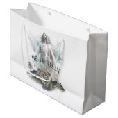 彼は宗教上の復活祭のキリスト教十字架を復活させた ラージペーパーバッグ (正面アングル)