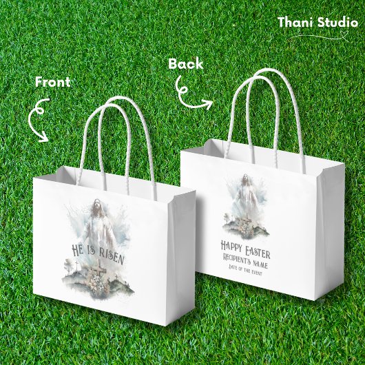 彼は宗教上の復活祭のキリスト教十字架を復活させた ラージペーパーバッグ