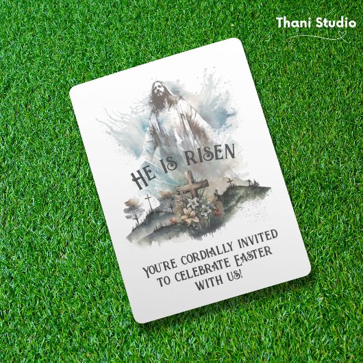 彼は宗教上の復活祭のキリスト教十字架を復活させた 招待状