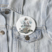 彼は宗教上の復活祭のキリスト教十字架を復活させた 缶バッジ (インサイチュ)