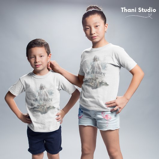 彼は宗教上の復活祭のキリスト教十字架を復活させた Tシャツ