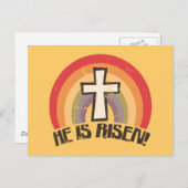彼は宗教上の復活祭を起こした シーズンポストカード (正面/裏面)