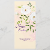 彼は宗教的なキリスト教の引用文や復活祭を起こした メニュー (裏面)