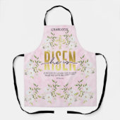 彼は宗教的なキリスト教の引用文復活祭を起こした エプロン (正面)