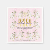 彼は宗教的なキリスト教の引用文復活祭を起こした スタンダードカクテルナプキン (正面)