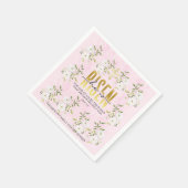 彼は宗教的なキリスト教の引用文復活祭を起こした スタンダードカクテルナプキン (角)