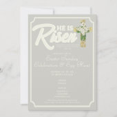 彼は宗教的なキリスト教の復活祭のお祝いを復活させた 招待状 (正面)