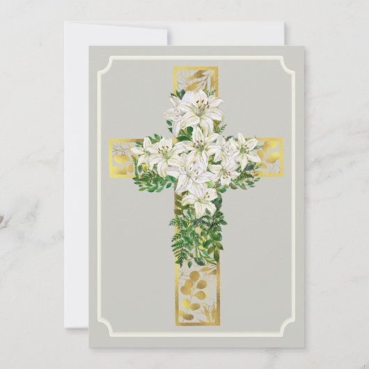 彼は宗教的なキリスト教の復活祭のお祝いを復活させた 招待状 (裏面)