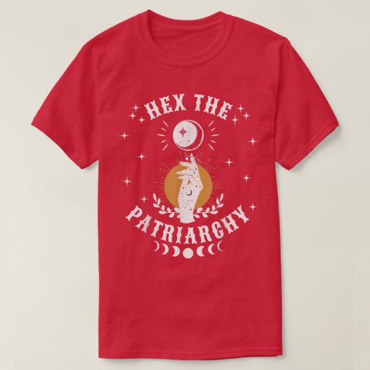 彼は家父長制の魔女は、プロの選択はパターを粉砕 Tシャツ (デザイン正面)