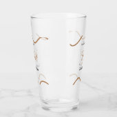 彼は尋ね、彼女はイエスと答えた シンプル ミニマルなエンゲージメント タンブラーグラス (左)