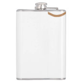 彼は尋ね、彼女はイエスと答えた シンプル ミニマルなエンゲージメント フラスク (裏面)