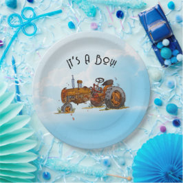 彼は少し運転が進んでいる ペーパープレート