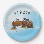 彼は少し運転が進んでいる ペーパープレート (正面)