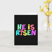 彼は市松模様にイエスキリスト教の復活祭の子供たちを生み出した カード (黄色い花)