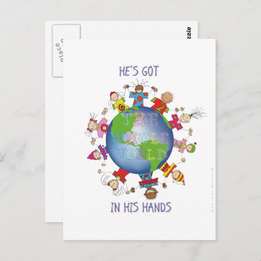 彼は彼の手の全世界を持っています ポストカード (正面/裏面)