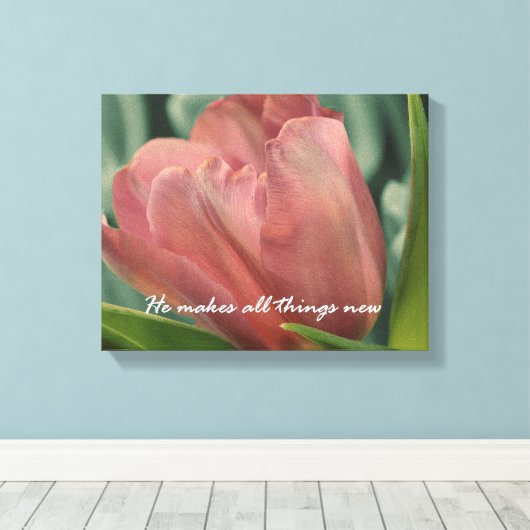 彼は彼の時節で全てのものを美しくしている キャンバスプリント (インサイチュ (ウッドフロア))