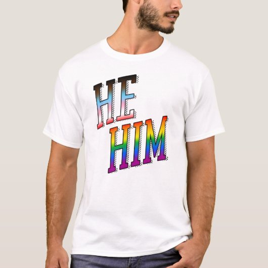 彼は彼を称する進歩のプライドTシャツ Tシャツ (正面)