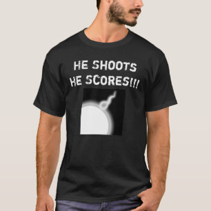 彼は彼を記録します!撃ちます!! メンズ妊娠のワイシャツ Tシャツ