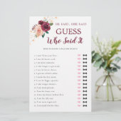 彼は彼女がほこりっぽいバラ・ブルゴーニュブライダルシャワーと言った (スタンド正面)