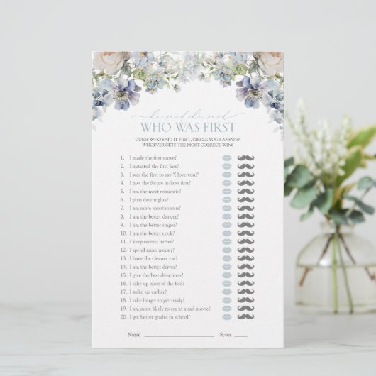 彼は彼女がほこりっぽい青いフローラシャワーゲームを言った (スタンド正面)