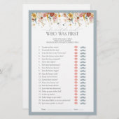 彼は彼女がほこりっぽい青いブライダルシャワーゲームを言った (正面/裏面)