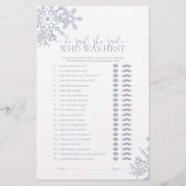 彼は彼女がほこりっぽい青い雪の結晶のシャワーゲームを言った