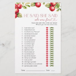 彼は彼女がアップルのブライダルシャワーゲームモダンを言ったと言った