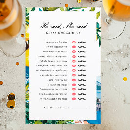 彼は彼女がアマルフィのブライダルシャワーゲームを言った