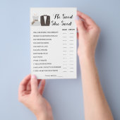 彼は彼女がカップルのシャワーのゲームカードを言った チラシ (ハンドル)