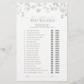 彼は彼女がグリーンフローラブライダルシャワーゲームを言った (正面)