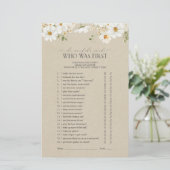 彼は彼女がデイジーのブライダルシャワーゲーム素朴を言った (スタンド正面)