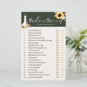 彼は彼女がヒマワリのガウンブライダルシャワーゲームを言った (スタンド正面)