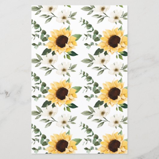 彼は彼女がヒマワリのガウンブライダルシャワーゲームを言った (裏面)