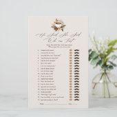 彼は彼女がフローラコーヒーブライダルシャワーゲームを言った (スタンド正面)