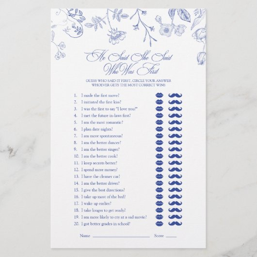 彼は彼女がフローラシャワービクトリアンゲームを言った (正面)