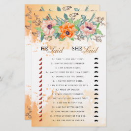 彼は彼女がブライダルシャワーゲームを言った