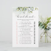 彼は彼女がブライダルシャワーゲームを言った (スタンド正面)