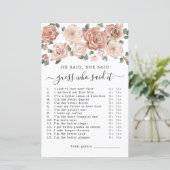 彼は彼女がブライダルシャワーゲームを言った (スタンド正面)