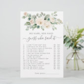 彼は彼女がブライダルシャワーゲームを言った (スタンド正面)