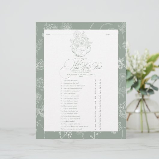 彼は彼女がブライダルシャワーゲームを言った (スタンド正面)