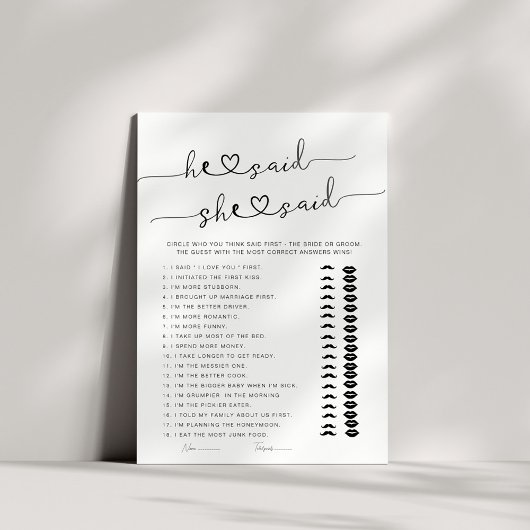 彼は彼女がブライダルシャワーゲームを言った