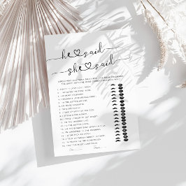 彼は彼女がブライダルシャワーゲームを言った