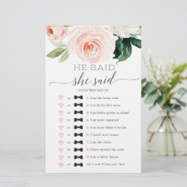 彼は彼女がブライダルシャワーゲームを言った